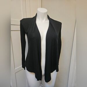 Charlotte Russe Black Open-Front Cardigan
